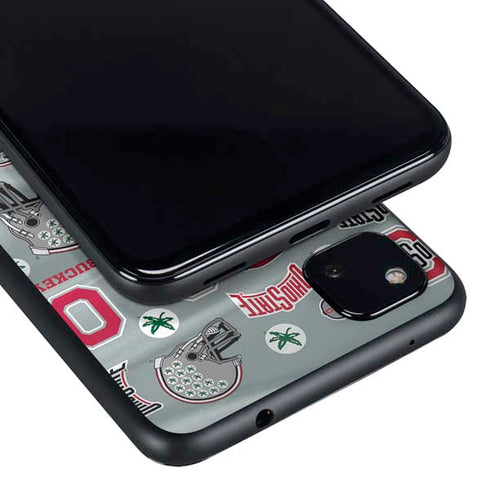 Ohio State University Pattern Google Pixel 4a Skin